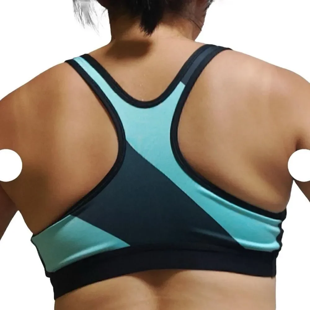 EUC NIKE Women’s Teal/Black Sports Bra & Black Active Shorts with Liner Size SM